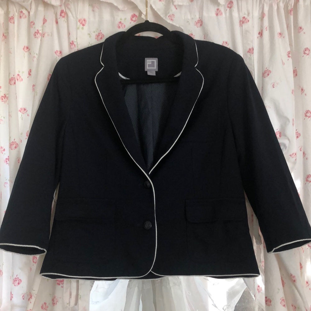 JCP Nautical Inspired fitted navy blue Jacket L